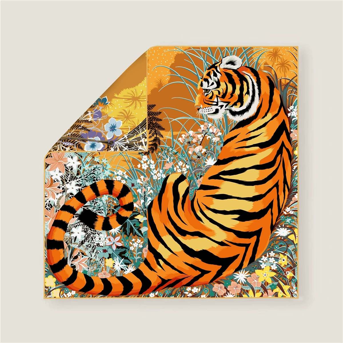 70CM Curled Edge Twill Silk Sq - đánh giá và giá Scarf Silk Square