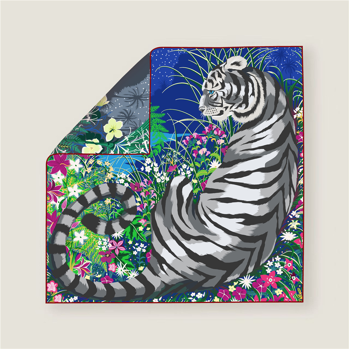70CM Curled Edge Twill Silk Sq - đánh giá và giá Scarf Silk Square
