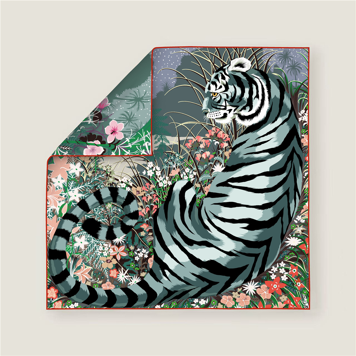 70CM Curled Edge Twill Silk Sq - đánh giá và giá Scarf Silk Square