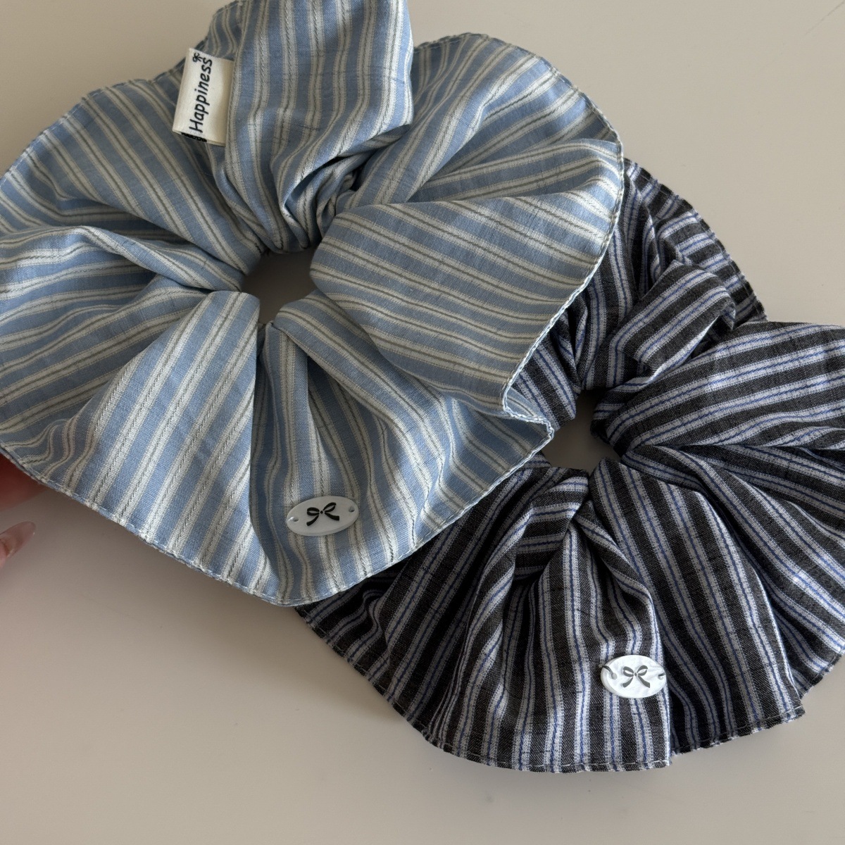Korea Fashion Stripe Hair Rubb - đánh giá và giá Silk Tie Striped