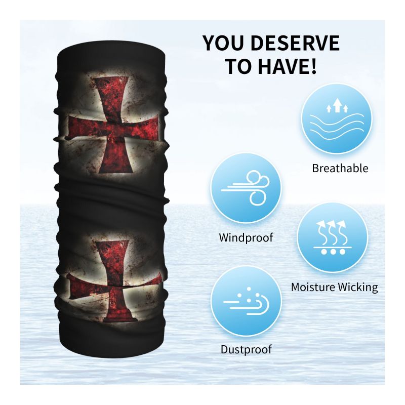 Custom Knights Templar Flag Ba - đánh giá và giá Neck Warmer Tube